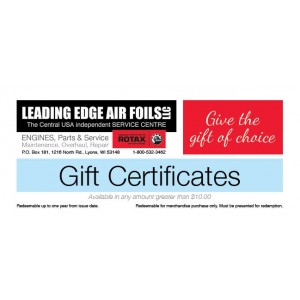 Leading Edge Air Foils Certificates starting at $10.00