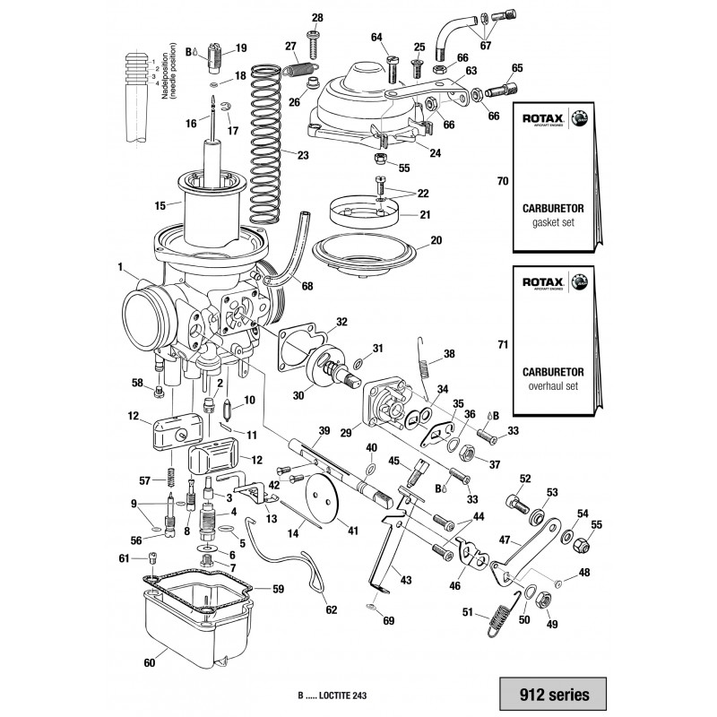 912 Series Carburetor - Single Parts
